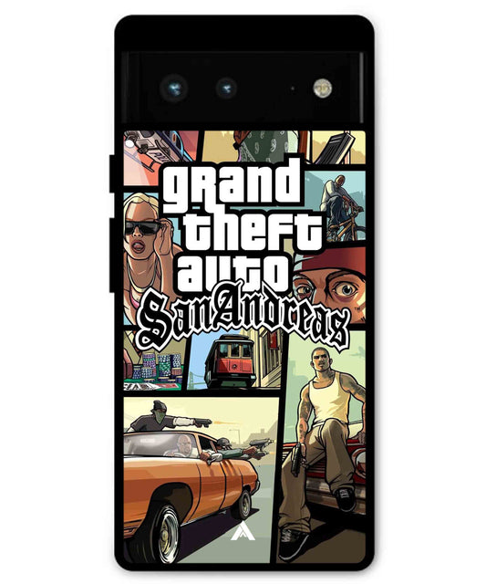 GTA San Andreas Game Metal Back Cover Phone Case for Pixel 7
