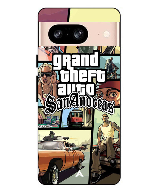 GTA San Andreas Game Metal Back Cover Phone Case for Pixel 8