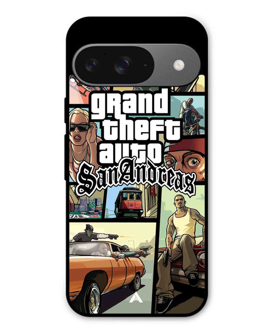 GTA San Andreas Game Metal Back Cover Phone Case for Pixel 9