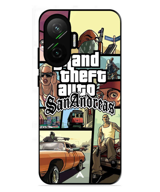 GTA San Andreas Game Metal Back Cover Phone Case for Poco F7