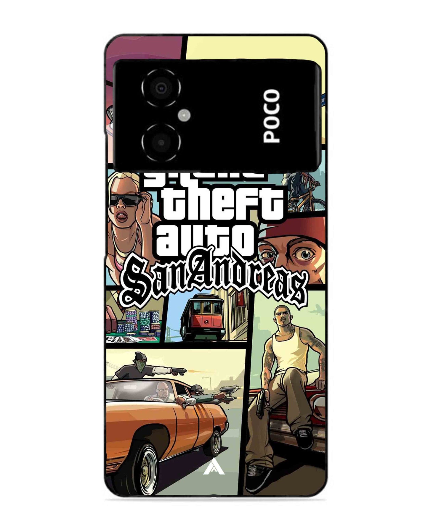GTA San Andreas Game Metal Back Cover Phone Case for Poco M4 5G