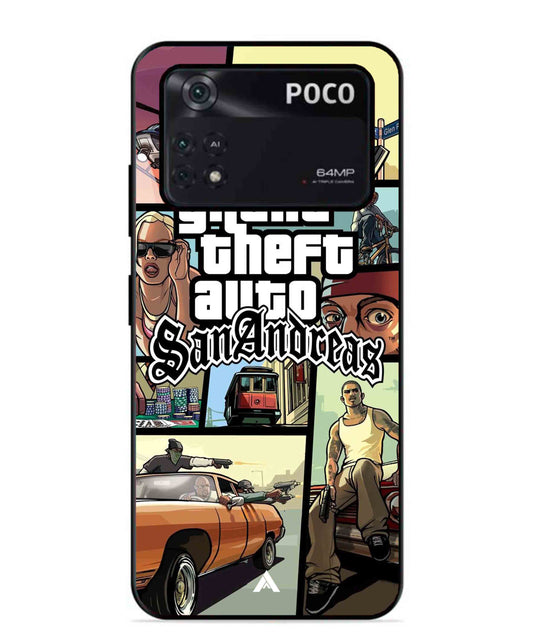 GTA San Andreas Game Metal Back Cover Phone Case for Poco X4 Pro