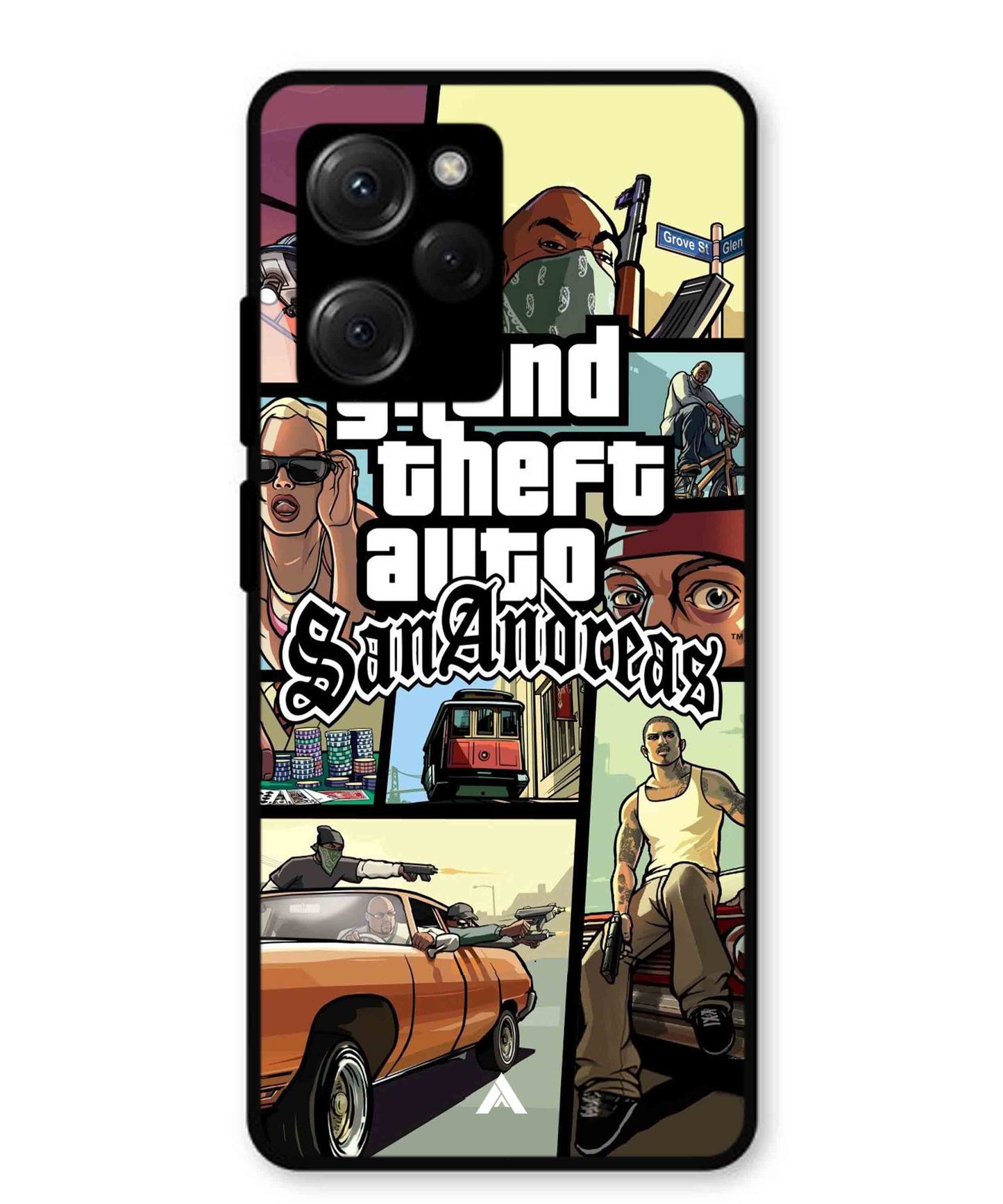GTA San Andreas Game Metal Back Cover Phone Case for Poco X5 Pro