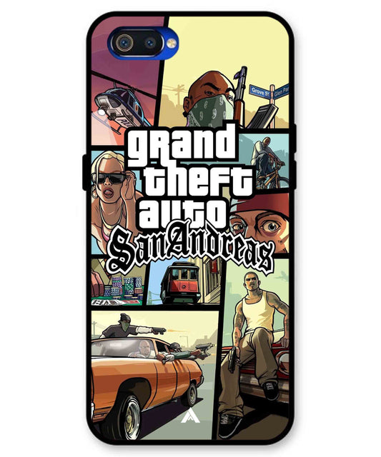 GTA San Andreas Game Metal Back Cover Phone Case for Realme C2