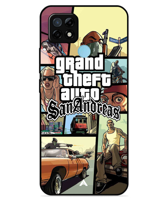 GTA San Andreas Game Metal Back Cover Phone Case for Realme C21