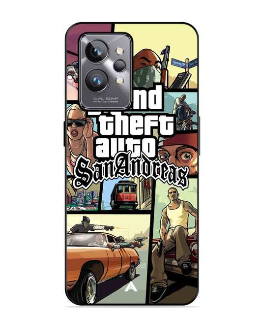 GTA San Andreas Game Metal Back Cover Phone Case for Realme GT 2 Pro
