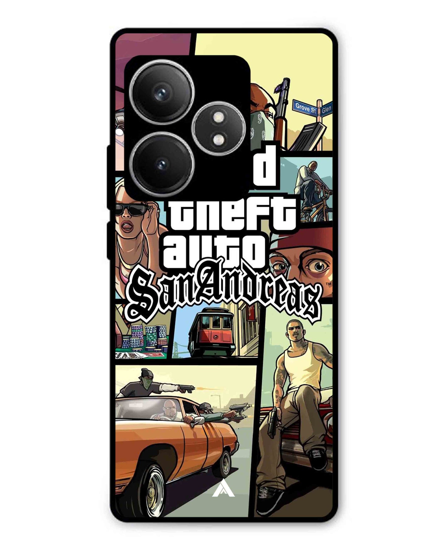 GTA San Andreas Game Metal Back Cover Phone Case for Realme GT 6T