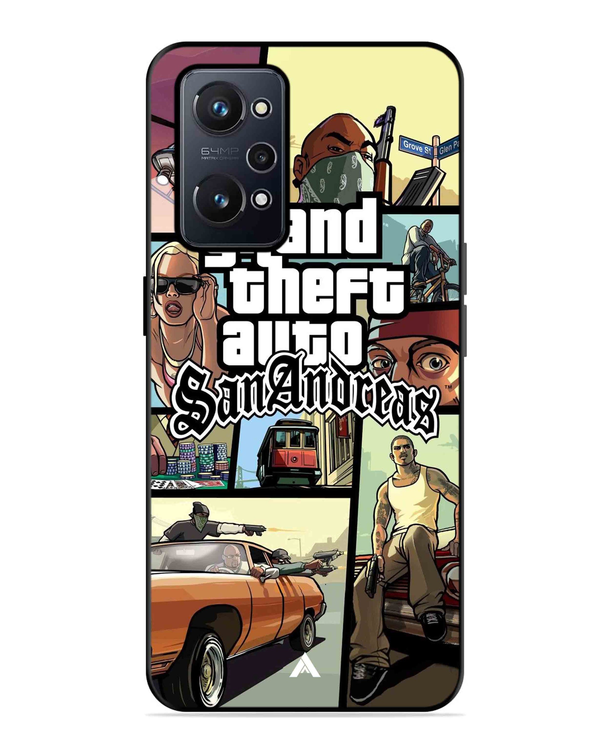 GTA San Andreas Game Metal Back Cover Phone Case for Realme GT Neo 2