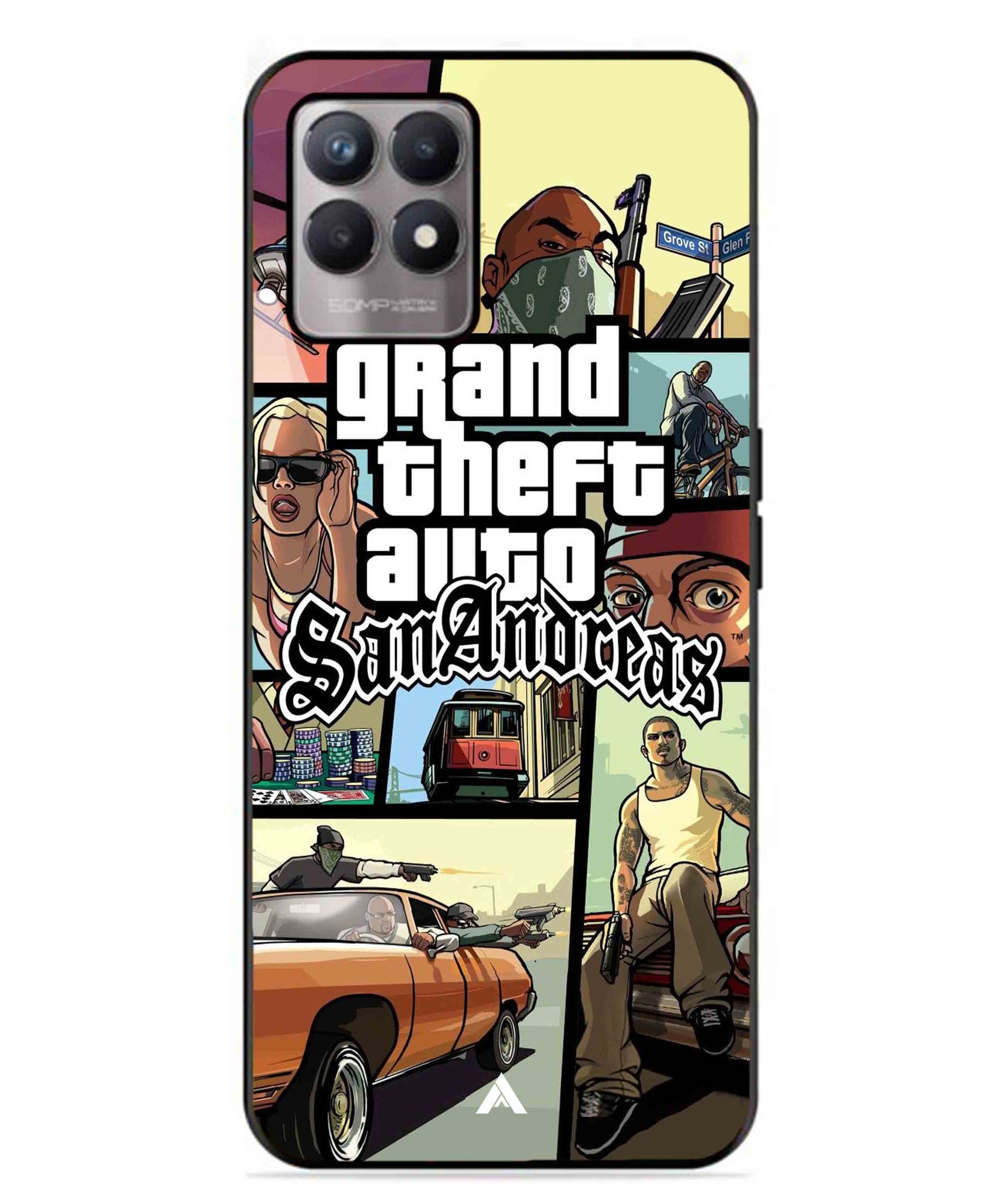 GTA San Andreas Game Metal Back Cover Phone Case for Realme Narzo 50