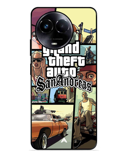 GTA San Andreas Game Metal Back Cover Phone Case for Realme Narzo 60X