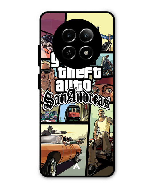 GTA San Andreas Game Metal Back Cover Phone Case for Realme Narzo N65