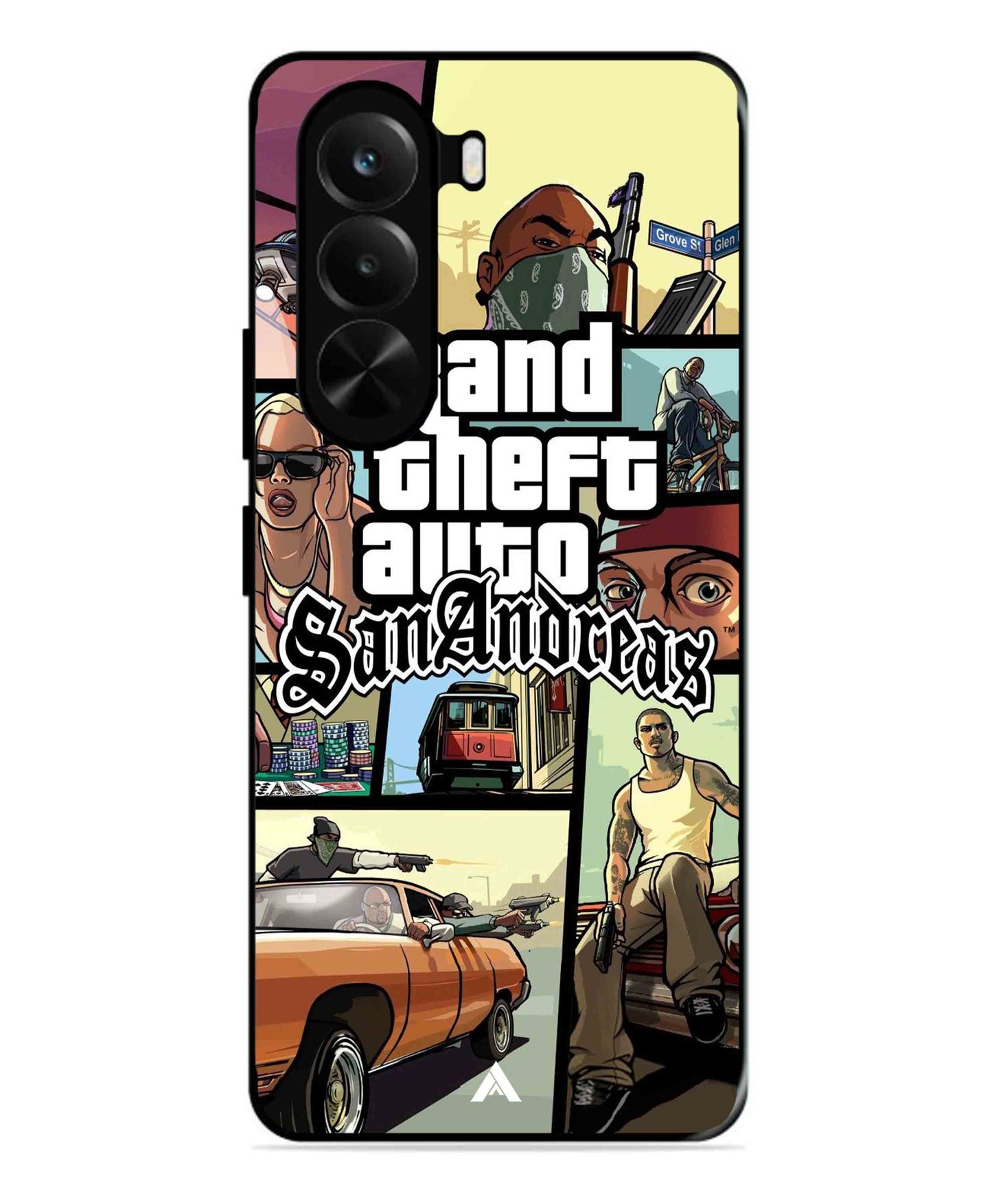 GTA San Andreas Game Metal Back Cover Phone Case for Realme P4X