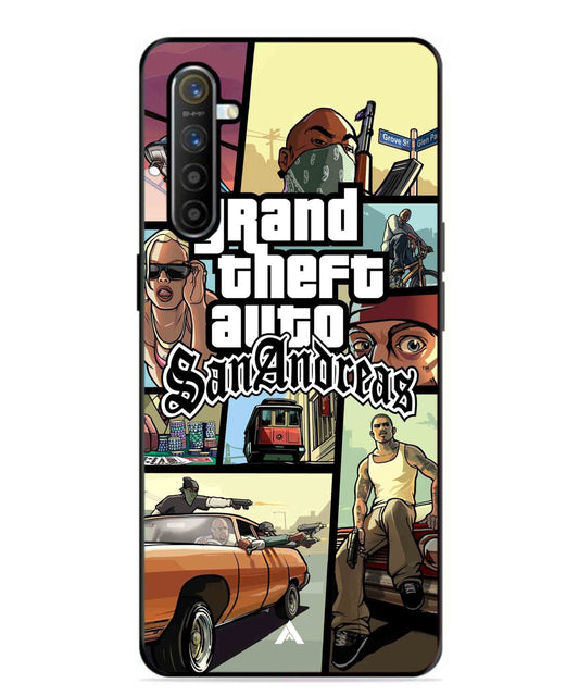 GTA San Andreas Game Metal Back Cover Phone Case for Realme XT