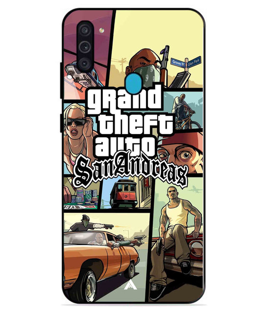 GTA San Andreas Game Metal Back Cover Phone Case for Samsung Galaxy A11