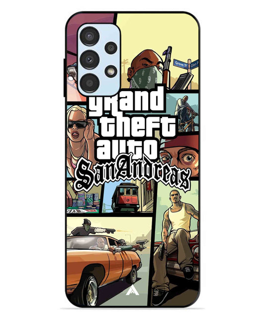 GTA San Andreas Game Metal Back Cover Phone Case for Samsung Galaxy A13 4G