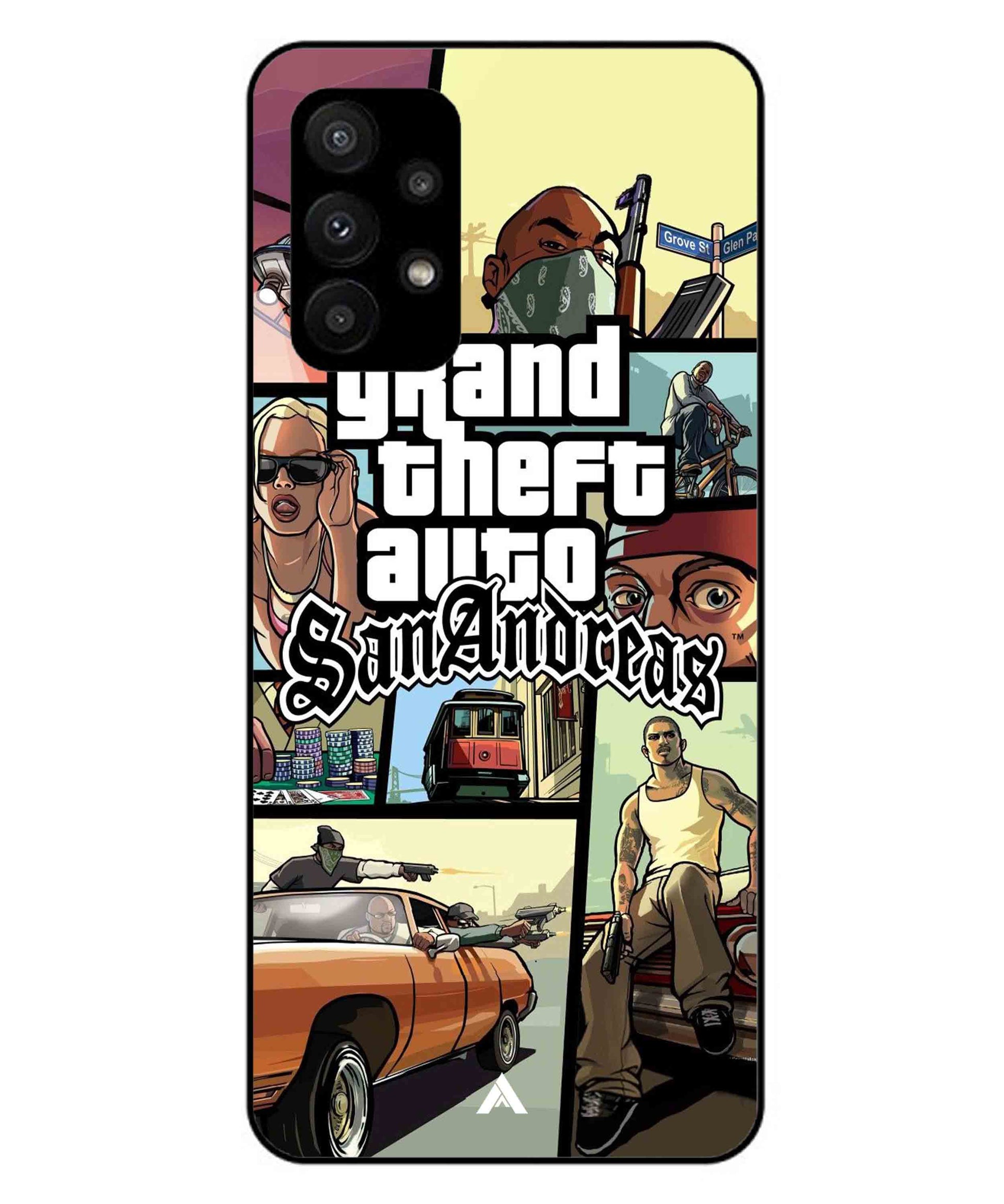 GTA San Andreas Game Metal Back Cover Phone Case for Samsung Galaxy A23 5G