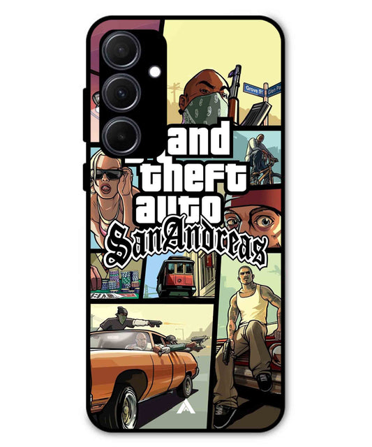GTA San Andreas Game Metal Back Cover Phone Case for Samsung Galaxy A35