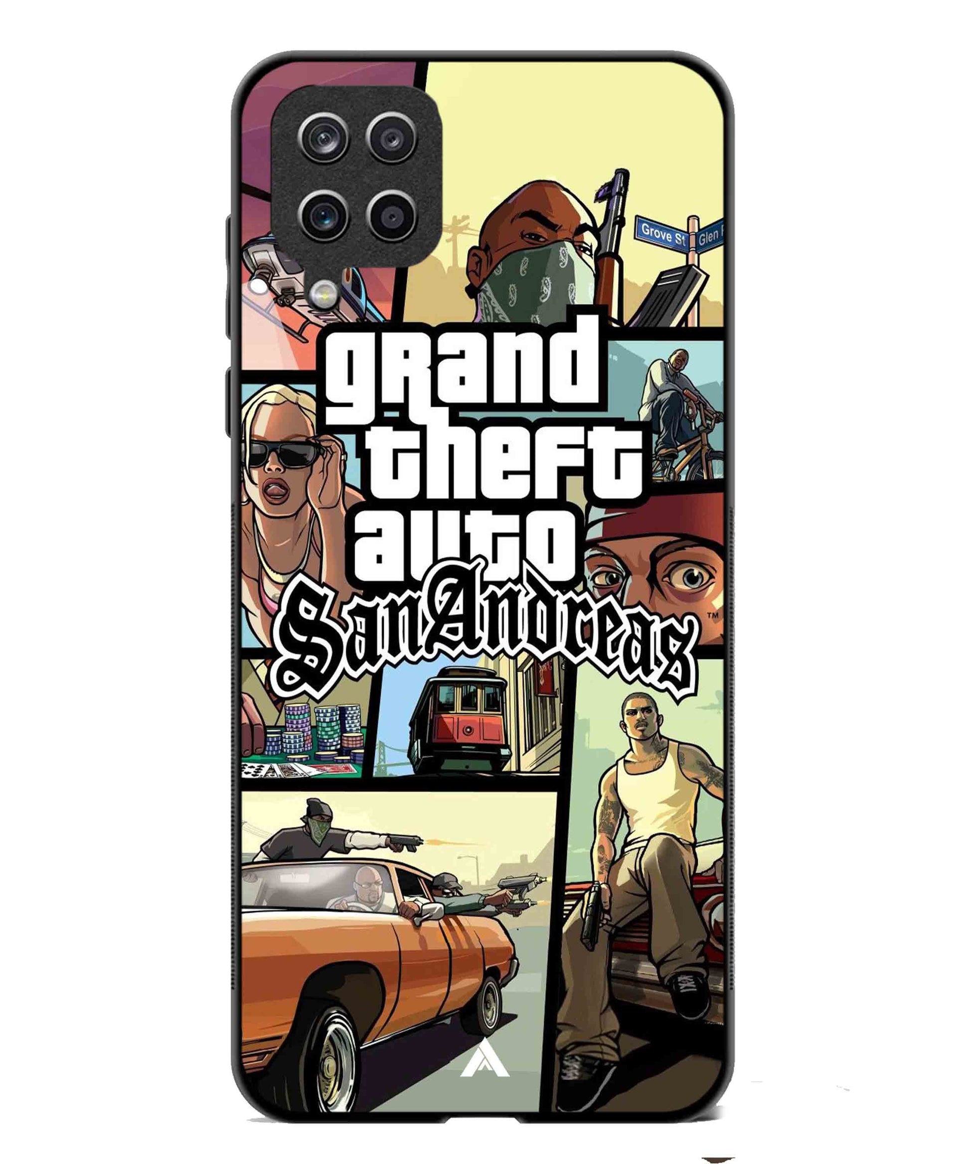 GTA San Andreas Game Metal Back Cover Phone Case for Samsung Galaxy A42