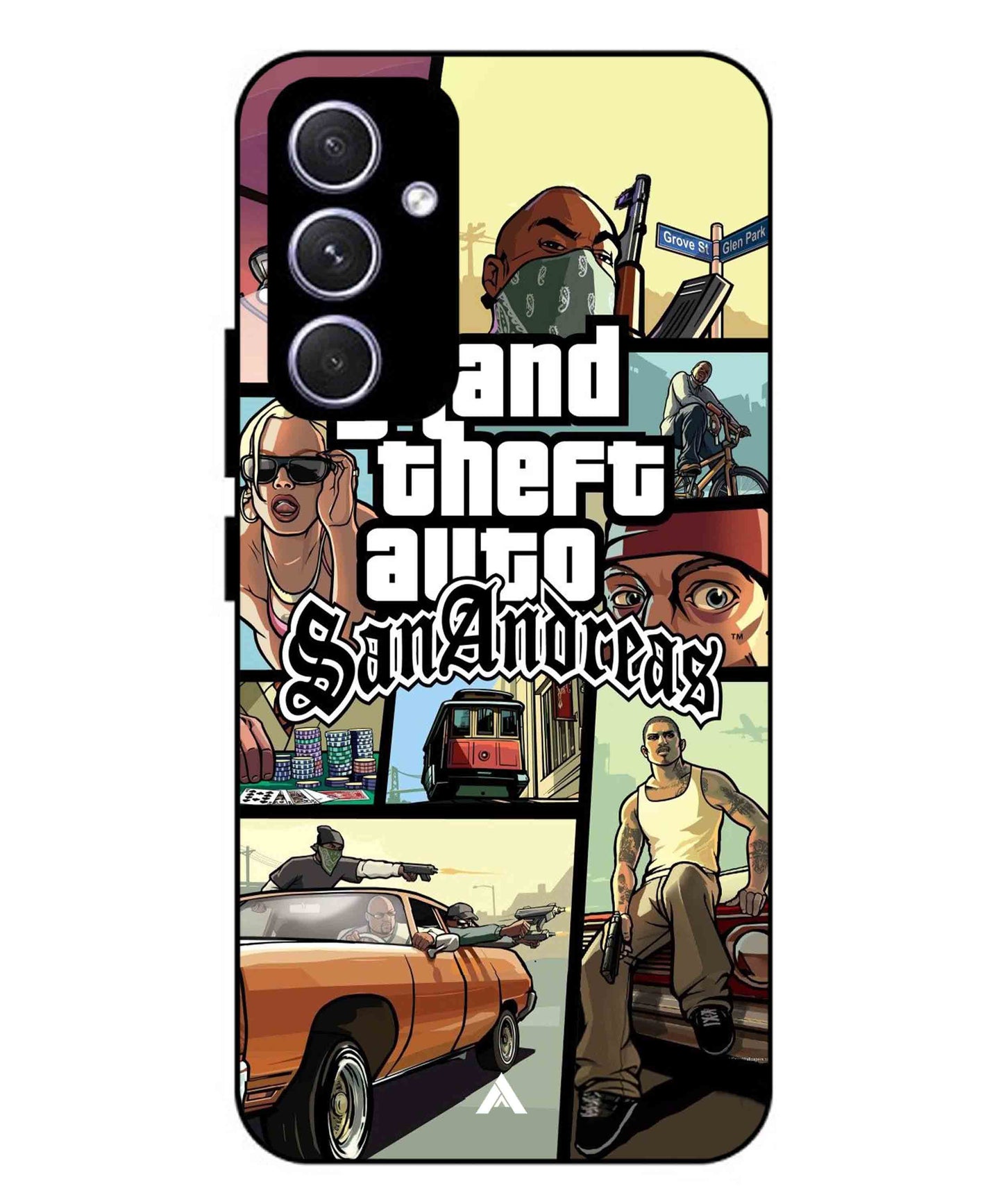 GTA San Andreas Game Metal Back Cover Phone Case for Samsung Galaxy A55