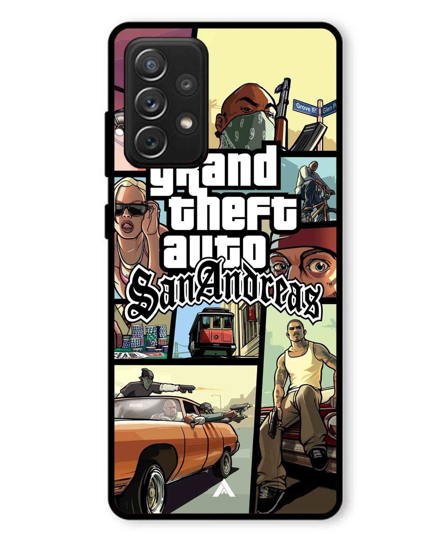 GTA San Andreas Game Metal Back Cover Phone Case for Samsung Galaxy A72