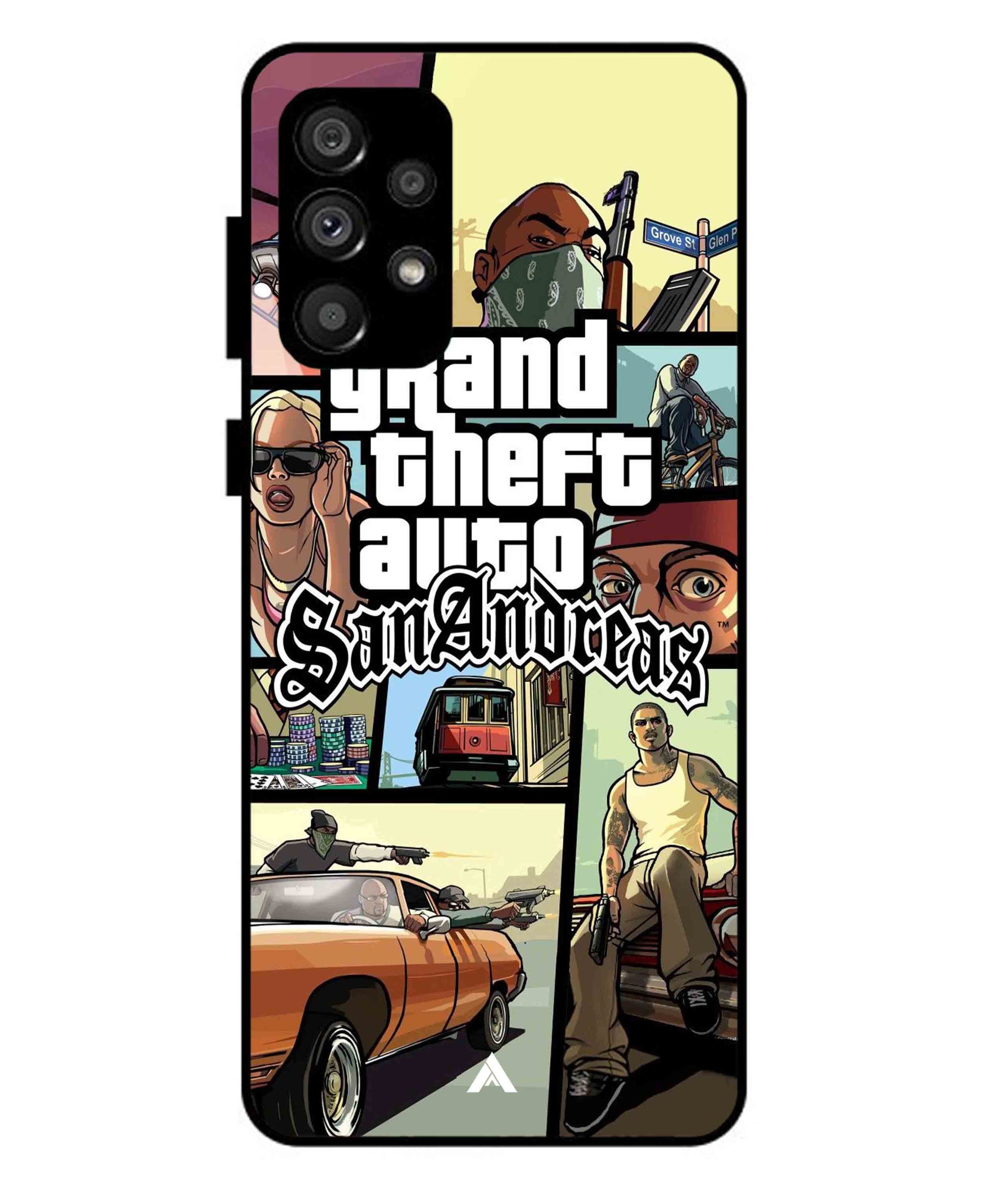 GTA San Andreas Game Metal Back Cover Phone Case for Samsung Galaxy A73
