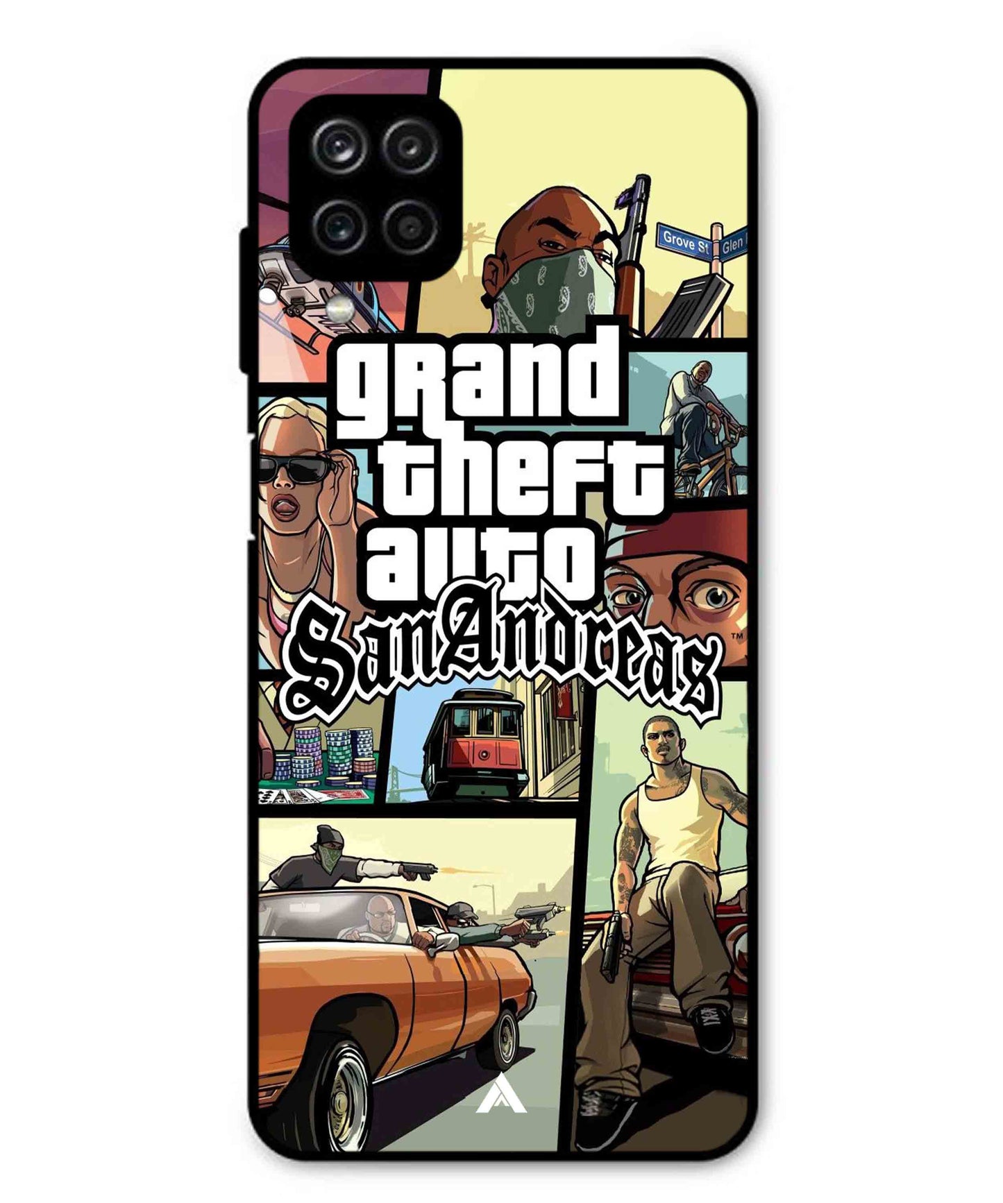 GTA San Andreas Game Metal Back Cover Phone Case for Samsung Galaxy F12