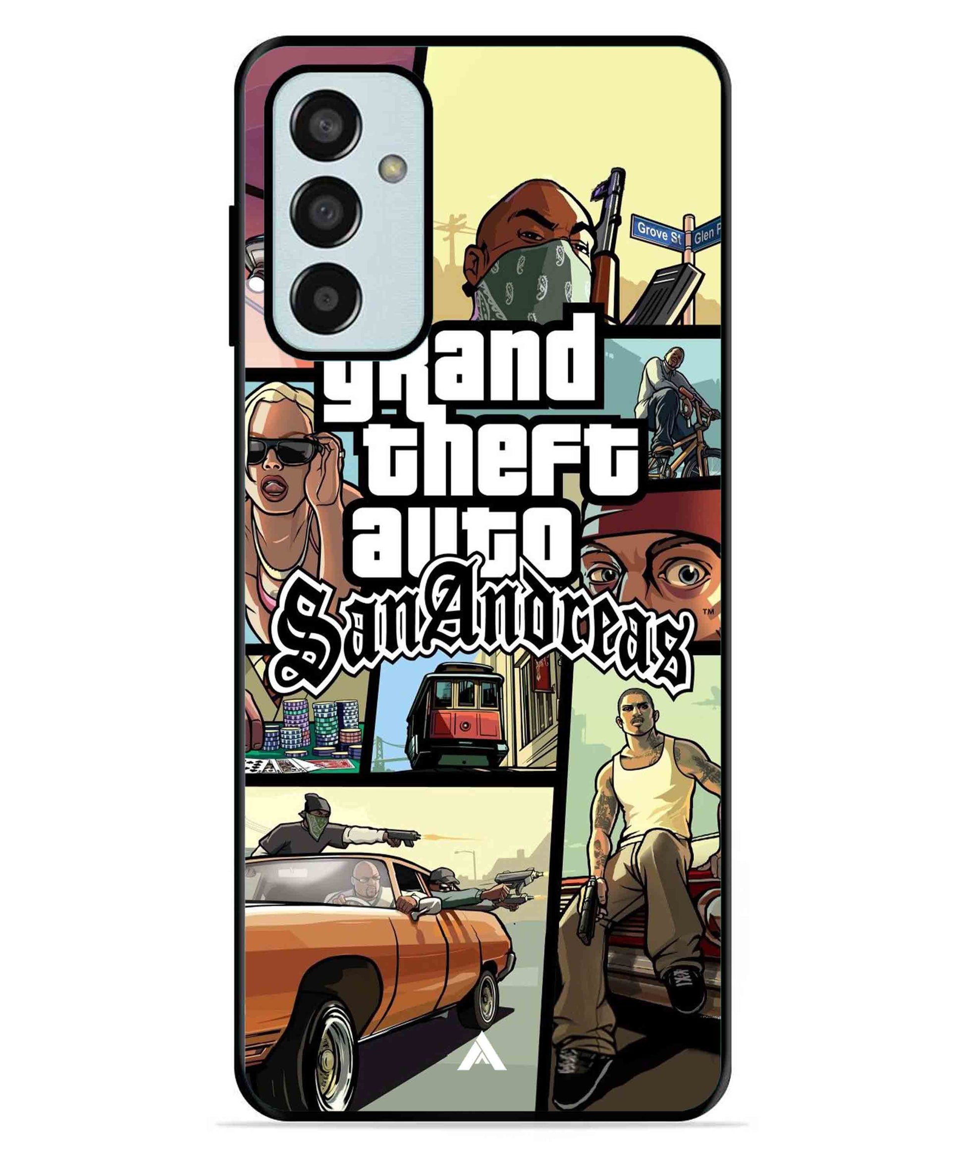 GTA San Andreas Game Metal Back Cover Phone Case for Samsung Galaxy F13 4G