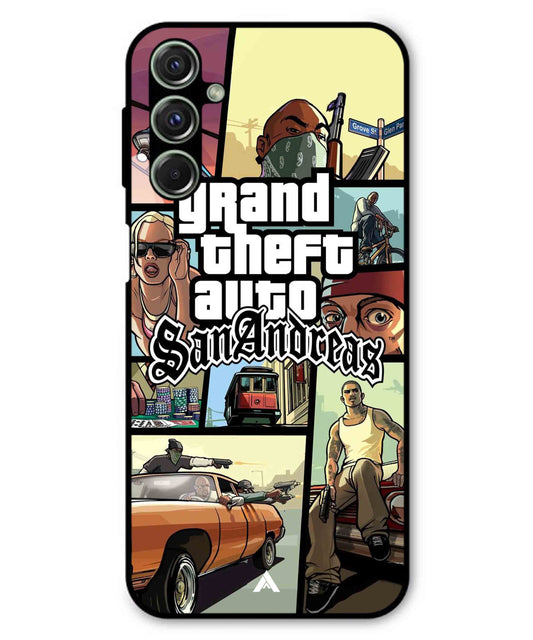 GTA San Andreas Game Metal Back Cover Phone Case for Samsung Galaxy F34
