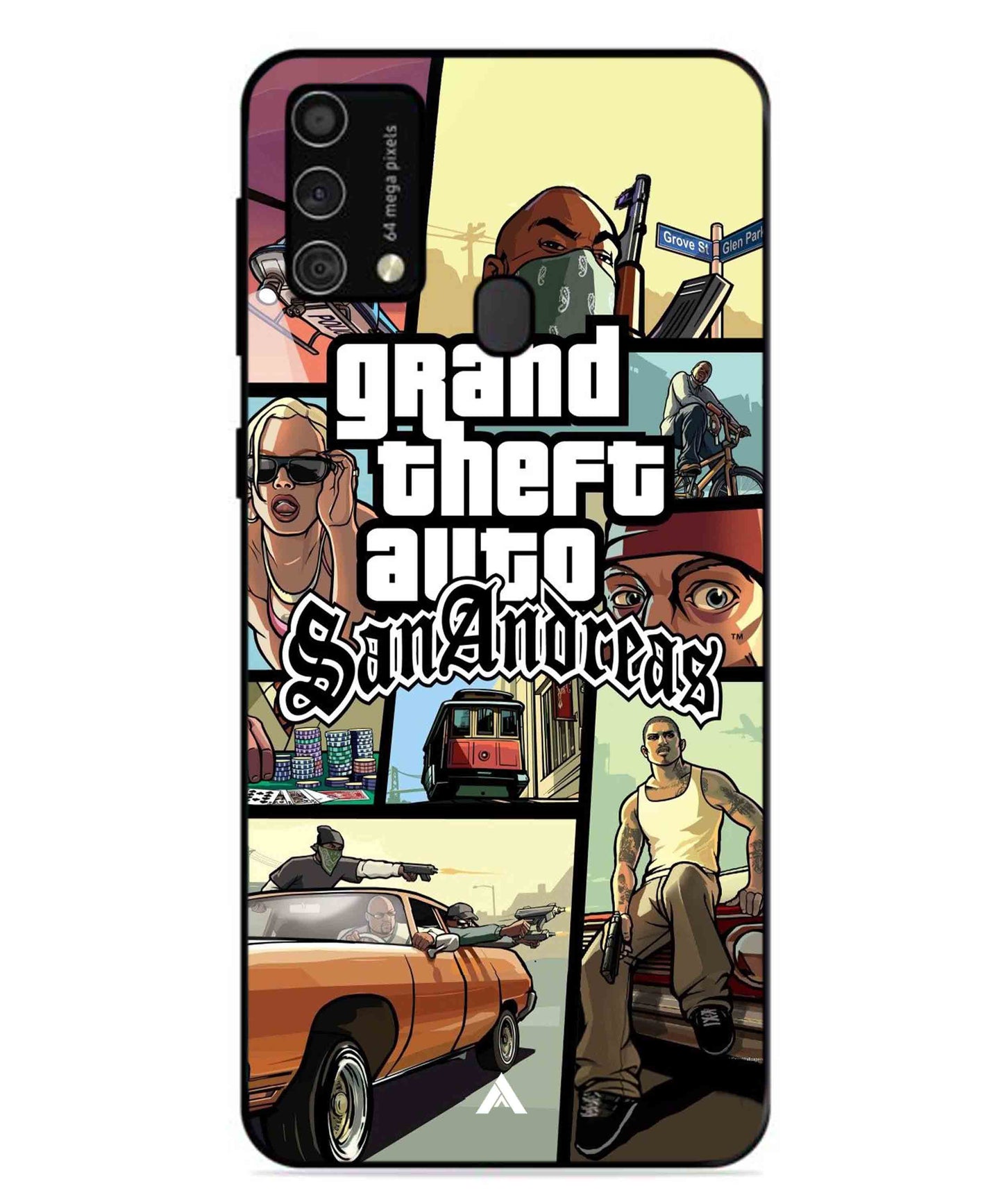 GTA San Andreas Game Metal Back Cover Phone Case for Samsung Galaxy F41