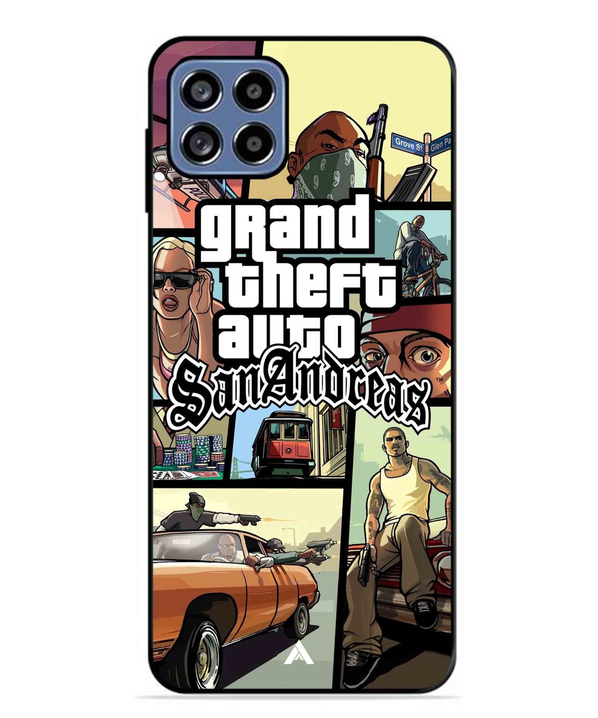 GTA San Andreas Game Metal Back Cover Phone Case for Samsung Galaxy F42