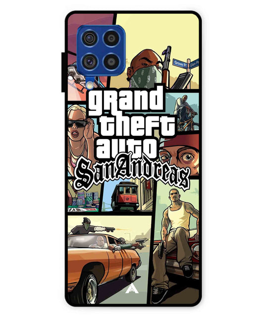 GTA San Andreas Game Metal Back Cover Phone Case for Samsung Galaxy F62