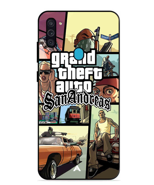 GTA San Andreas Game Metal Back Cover Phone Case for Samsung Galaxy M11