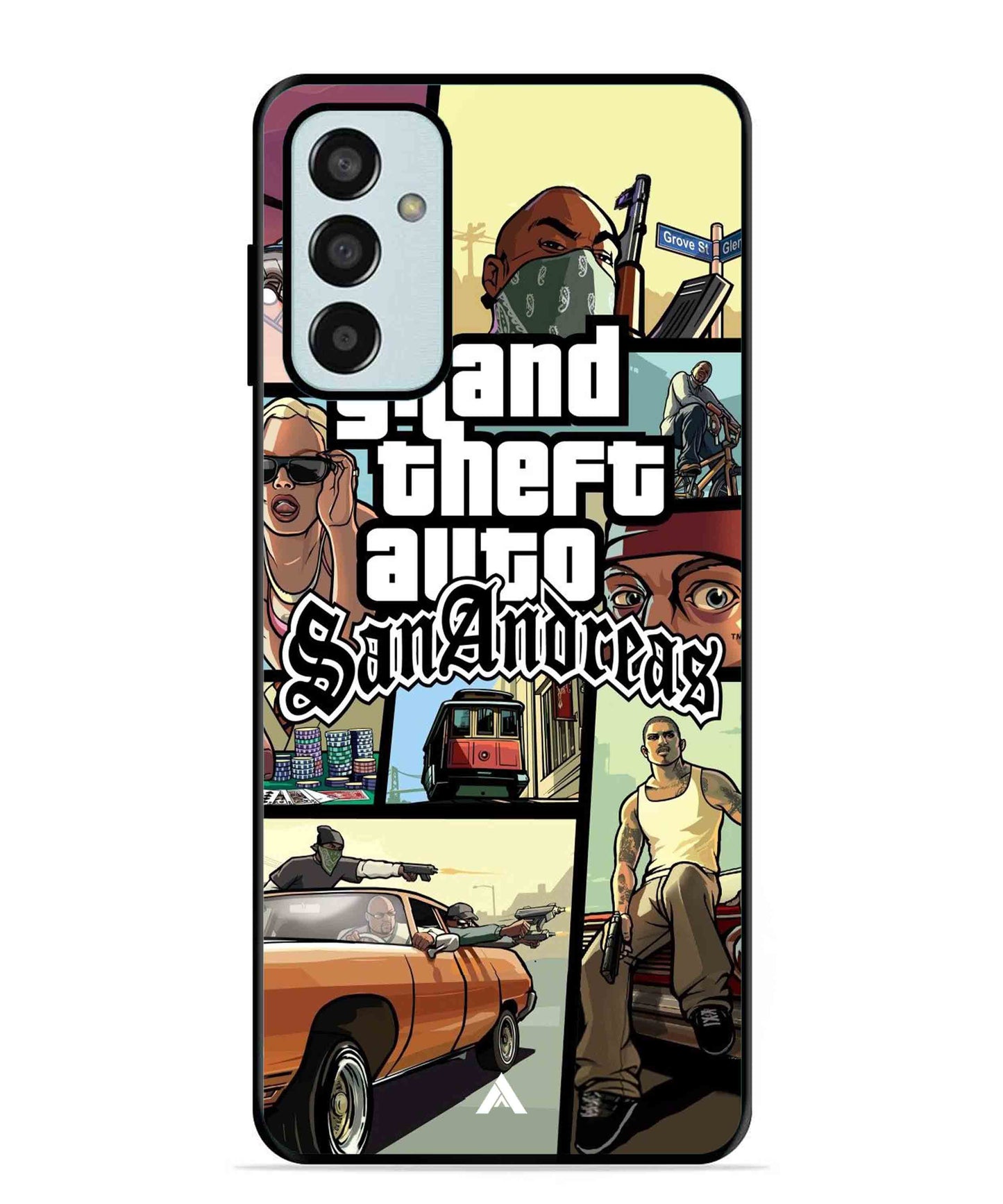 GTA San Andreas Game Metal Back Cover Phone Case for Samsung Galaxy M13 4G