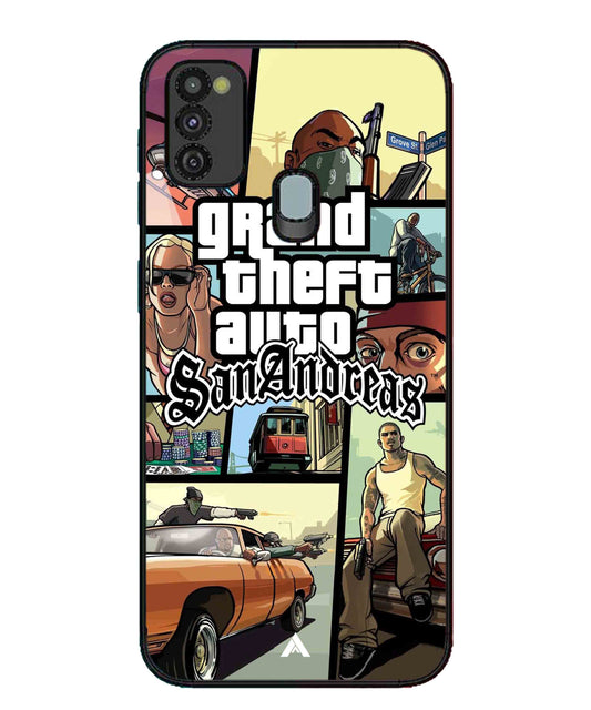GTA San Andreas Game Metal Back Cover Phone Case for Samsung Galaxy M30s