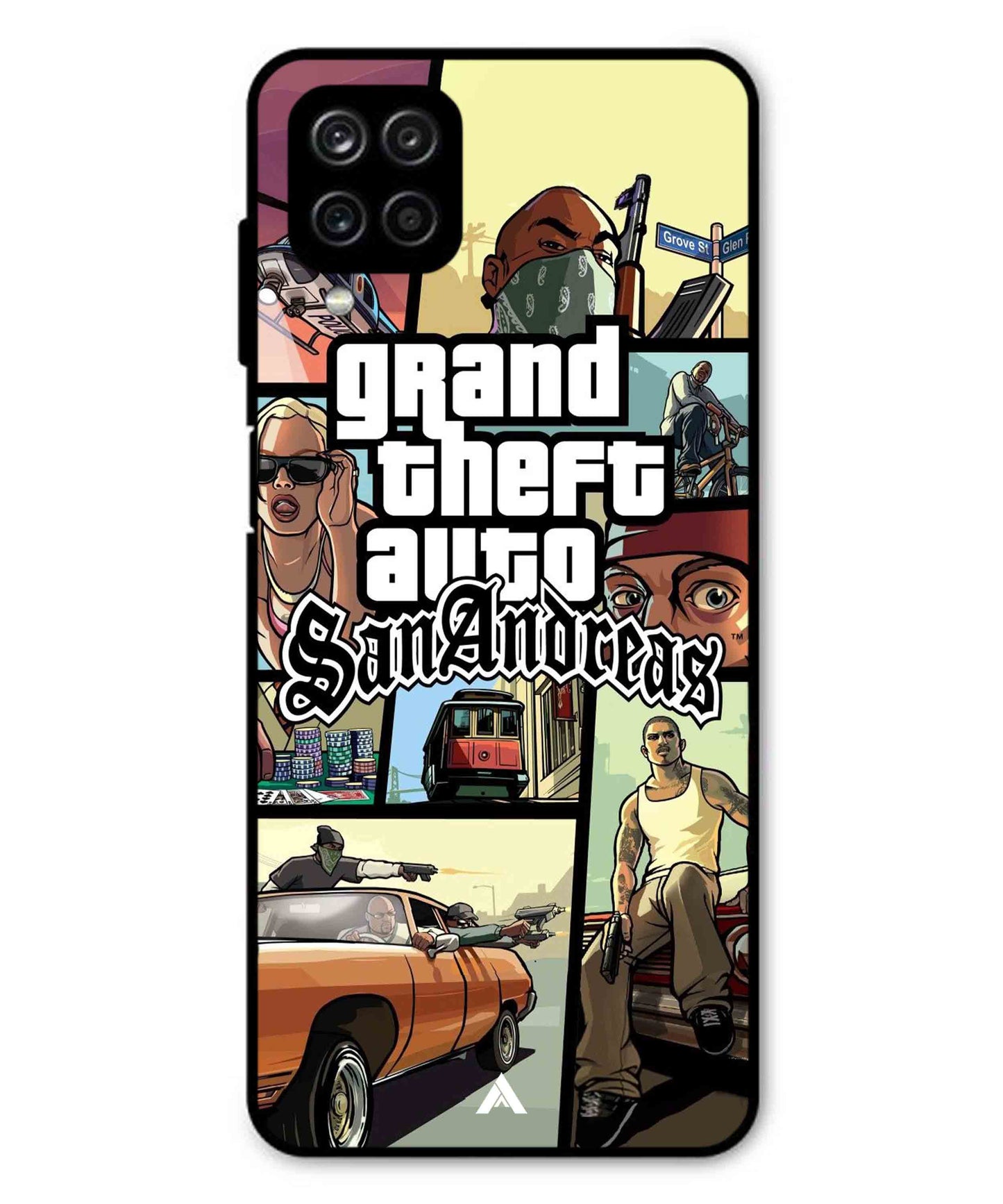 GTA San Andreas Game Metal Back Cover Phone Case for Samsung Galaxy M32 4G