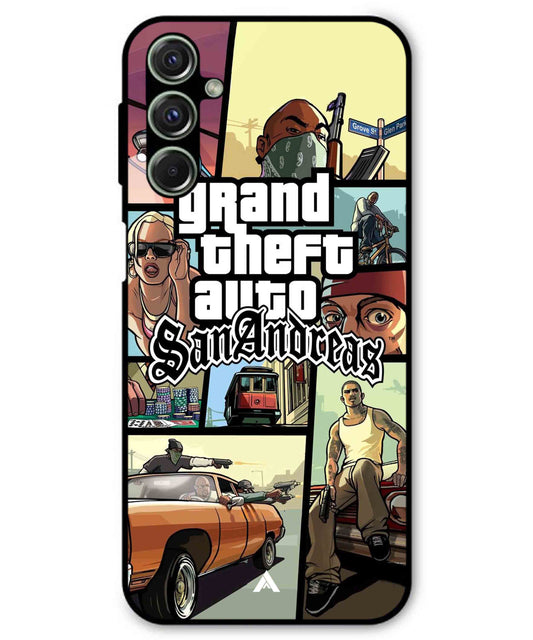 GTA San Andreas Game Metal Back Cover Phone Case for Samsung Galaxy M34