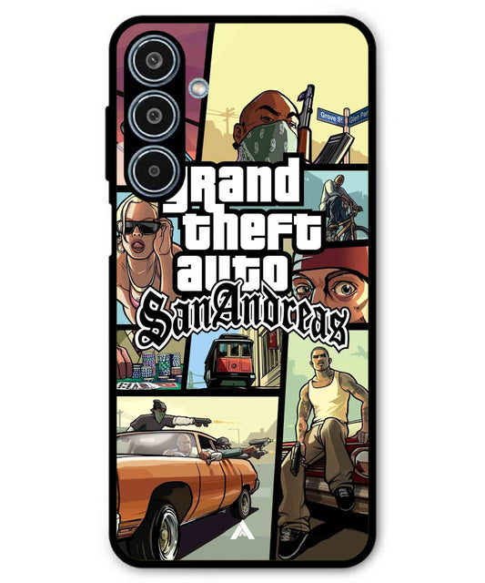 GTA San Andreas Game Metal Back Cover Phone Case for Samsung Galaxy M35