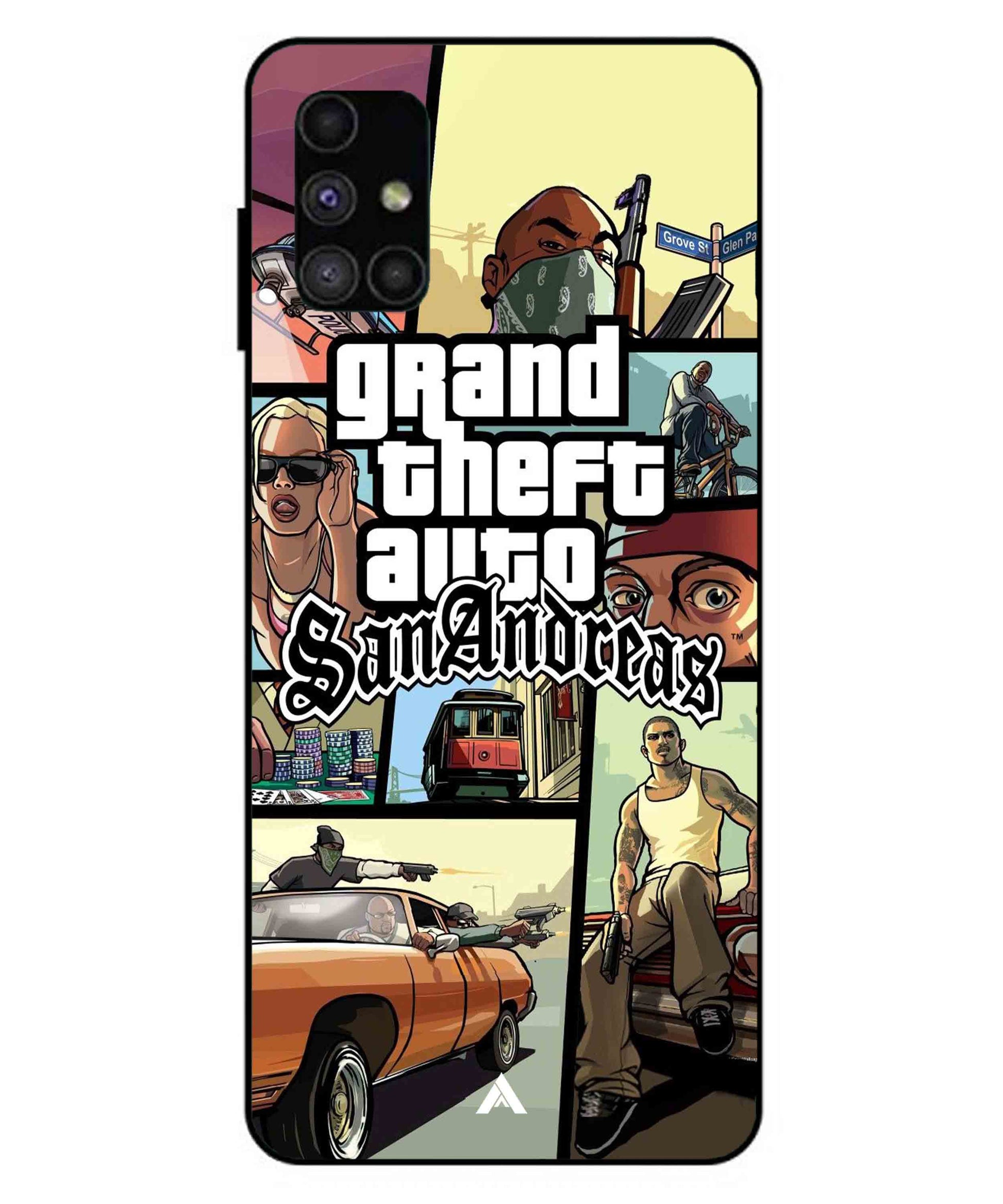 GTA San Andreas Game Metal Back Cover Phone Case for Samsung Galaxy M51