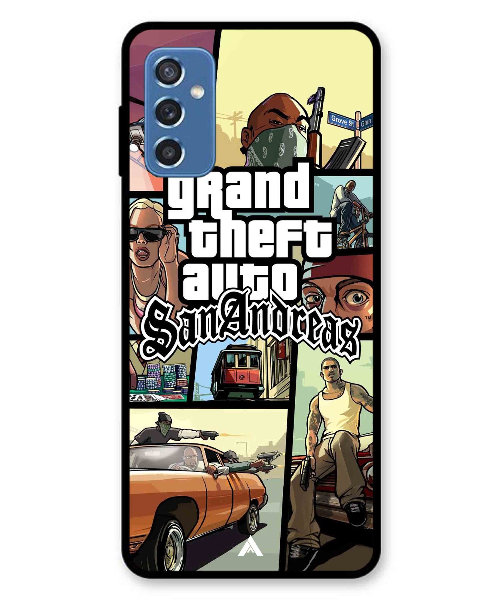 GTA San Andreas Game Metal Back Cover Phone Case for Samsung Galaxy M52