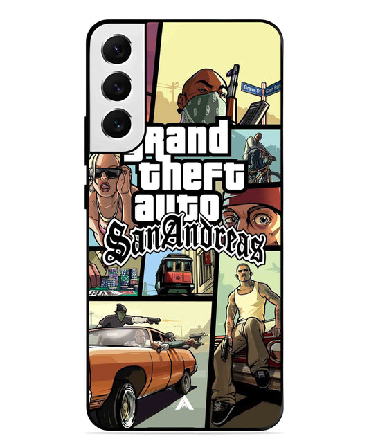 GTA San Andreas Game Metal Back Cover Phone Case for Samsung Galaxy S21