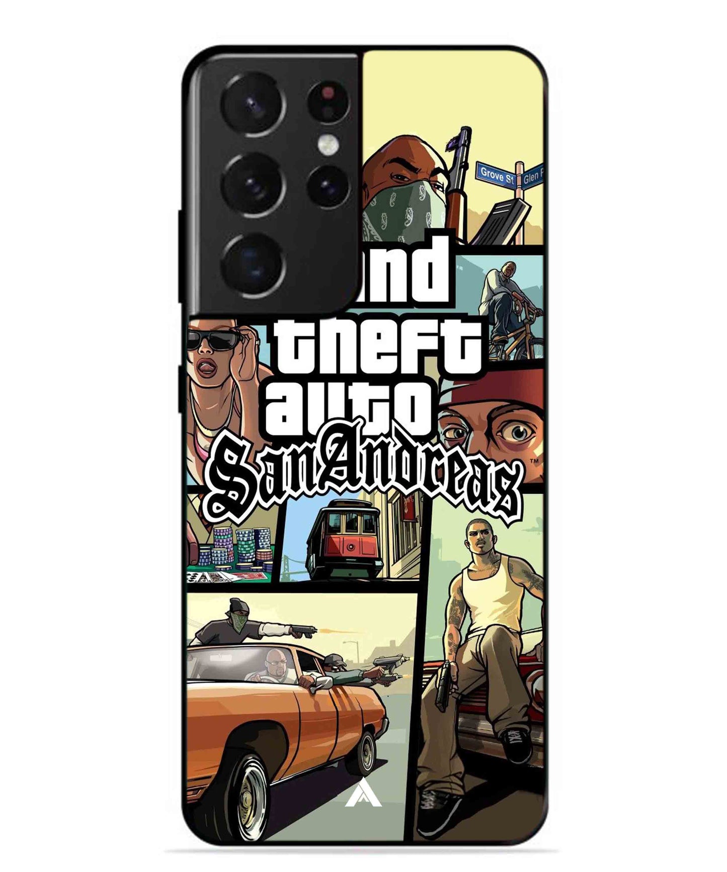 GTA San Andreas Game Metal Back Cover Phone Case for Samsung Galaxy S21 Ultra