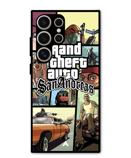 GTA San Andreas Game Metal Back Cover Phone Case for Samsung Galaxy S24 Ultra