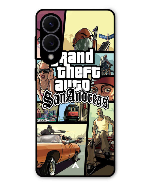 GTA San Andreas Game Metal Back Cover Phone Case for Samsung Galaxy S25 Edge
