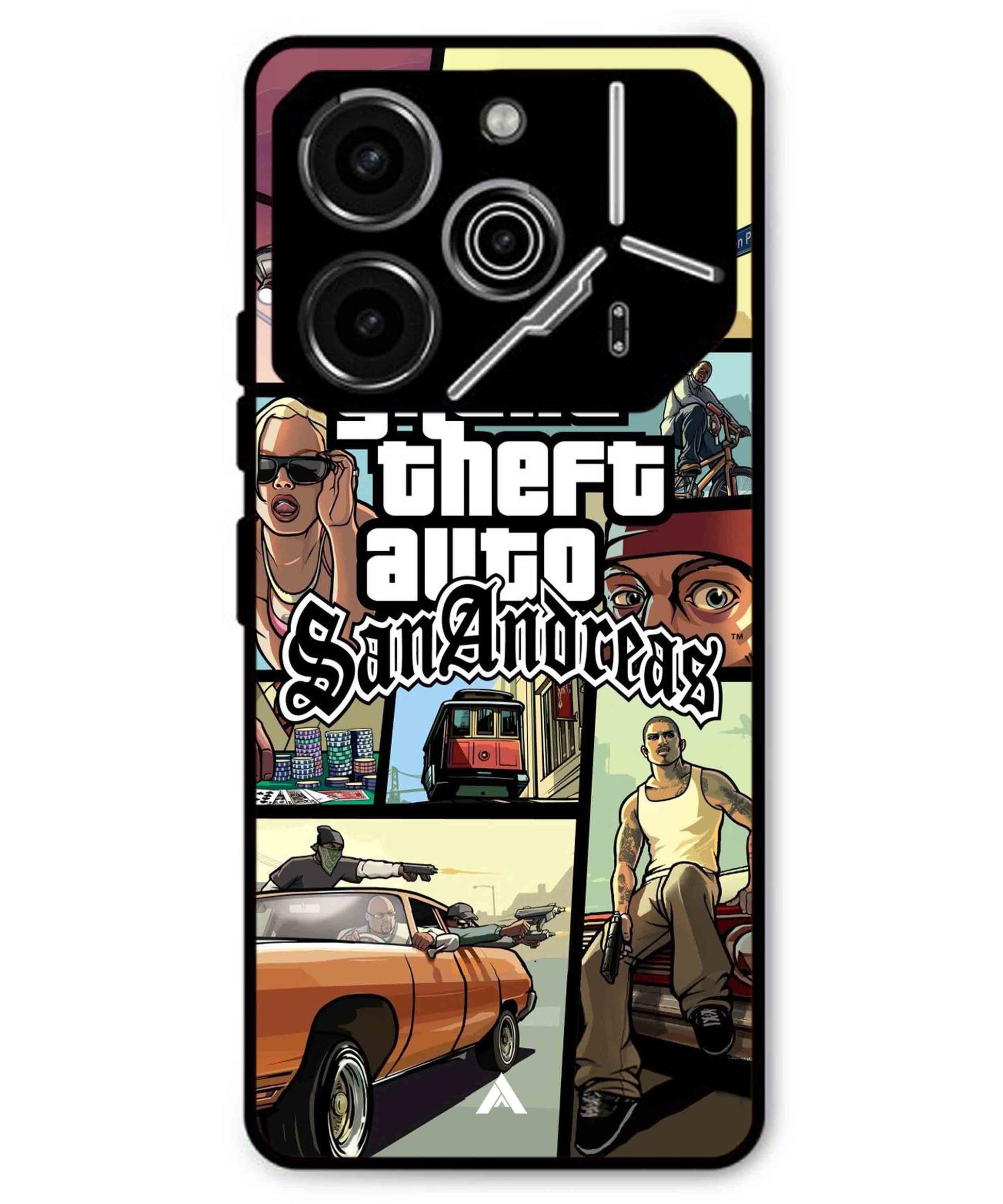 GTA San Andreas Game Metal Back Cover Phone Case for Tecno Pova 6