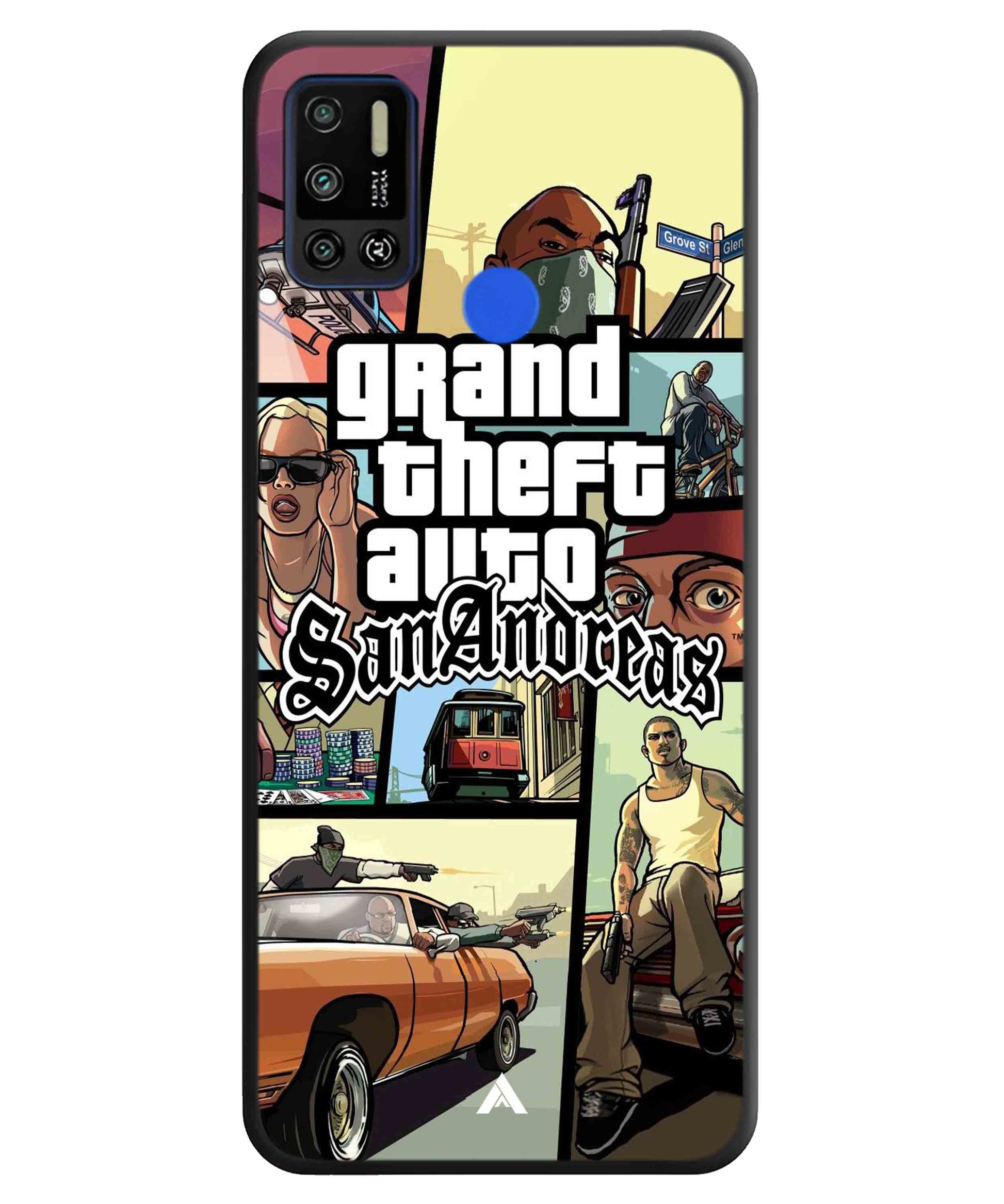 GTA San Andreas Game Metal Back Cover Phone Case for Tecno Spark 6 Air