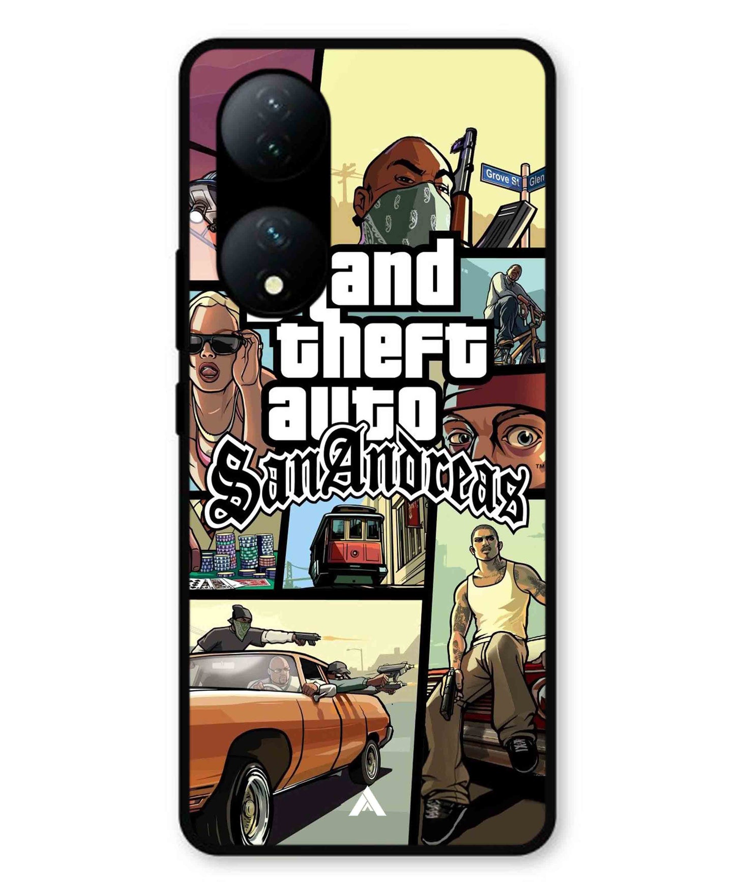GTA San Andreas Game Metal Back Cover Phone Case for Vivo T2