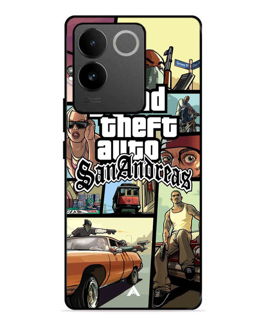 GTA San Andreas Game Metal Back Cover Phone Case for Vivo T2 Pro