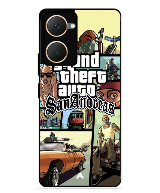 GTA San Andreas Game Metal Back Cover Phone Case for Vivo T3 Lite