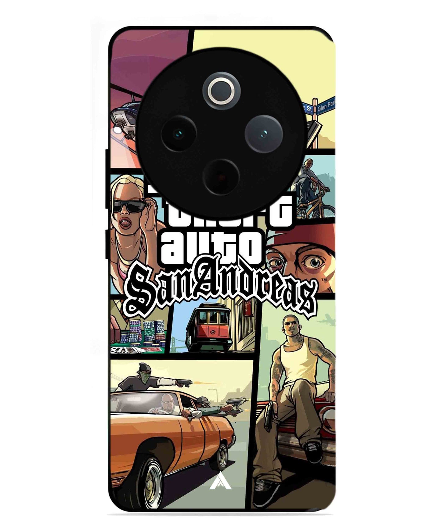 GTA San Andreas Game Metal Back Cover Phone Case for Vivo T4