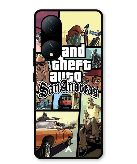 GTA San Andreas Game Metal Back Cover Phone Case for Vivo Y100